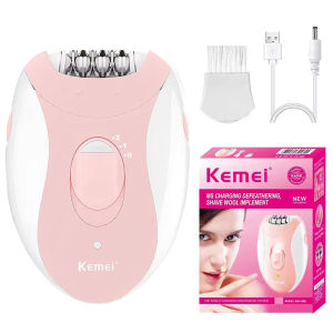 Original Kemei 4in1 Women Epilator Facial Body Lady Electric Shaver Leg Bikini Trimmer Arms Underarm Rechargeable callus remover