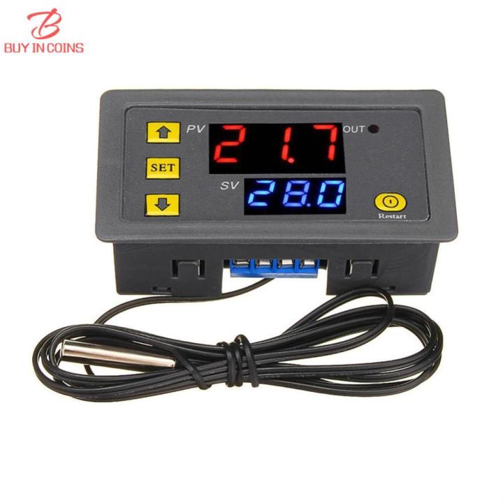 W3230 DC 12V 24V 110V-220V AC Digital Temperature Controller LED ...