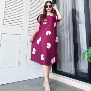Kirei Gallery - Dress/Daster payung kekinian dress Bali motif Coffee Kain Rayon Lembut Nyaman Bali