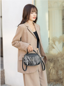 (MG)Women Fashion Sling Bag Casual Lady Handle Crossbody Bag Leopard Zebra Design Handbag Beg Tangan Wanita Perempuan