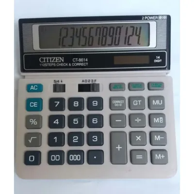 Citizen Kalkulator 14 Digit CT-8614 Kalkulator check and correct