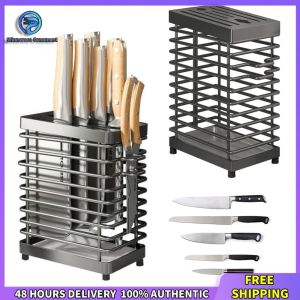 Winnereco Heavy-Duty Stainless Steel Holder with Secure Slots for Safe Storage and Easy Access in Kitchen