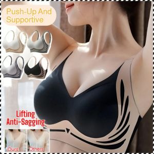 Womens Body Lift Adjustable Bra Lifting Anti-Sagging Wireless Push-Up Bra✨