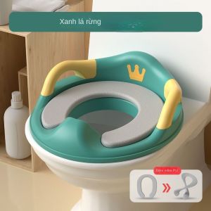 Bệ nắp thu nhỏ bồn cầu toilet cho bé đi vệ sinh/ Bệ lót thu nhỏ bồn cầu hình ếch cao cấp có tay vịn
