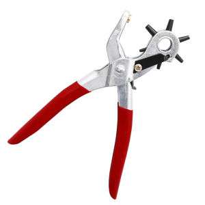 Eyelet Hole Puncher Leather Belt Hole Punch Plier Revolve Sewing Machine Bag Setter Tool Watchband Strap Household leathercraft