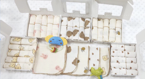 Hộp 5 Khăn Sữa Muslin 2 Lớp Cao Cấp - Siêu Thấm Hút Kháng Khuẩn Bền Đẹp Phù Hợp Cho Bé Sơ Sinh S5G1 IQKAO