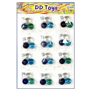 ลูกแก้วแผง สามมิติ 25มิล ชนิด แผง บรรจุ 12 ถุง/แผง แก้วแท้เกรดA ลูกกลมมาตรฐาน