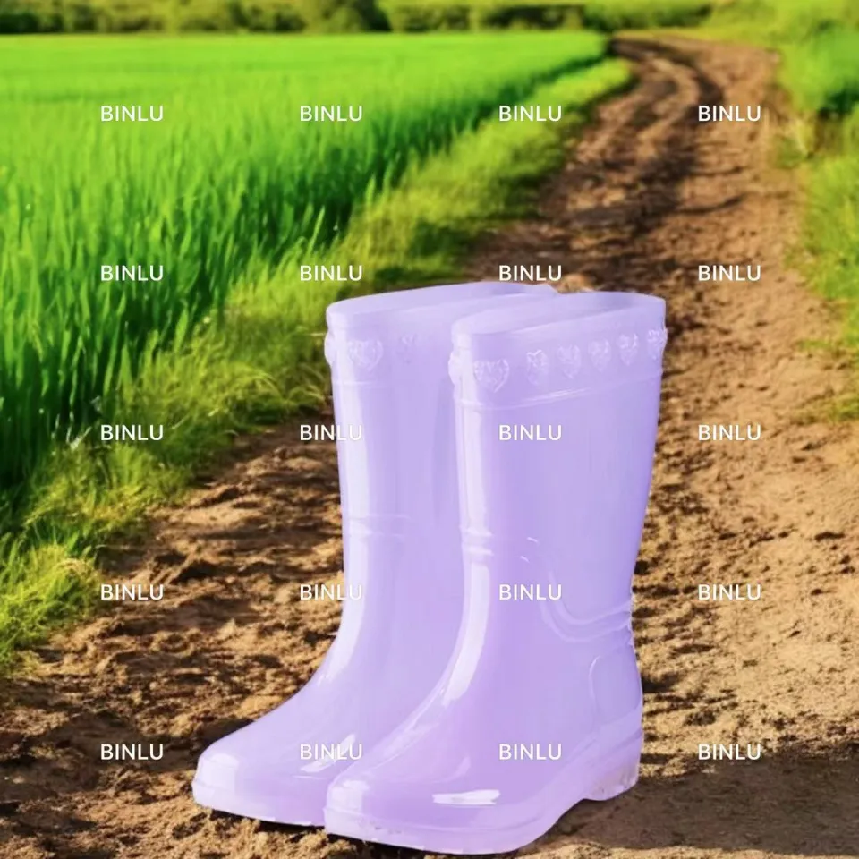 BINLU New Korean High Cut Women Boots Trendy Colorful Transparent
