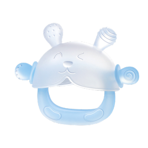 Rabbit Sleeve Hand Teether PP Silica Fruit Dental Gum Baby Food Grade Rabbit Full Set Sterilized at High Temperature