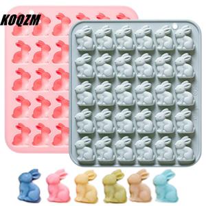 KOQZM🍽🍷 Easter Bunny Silicone Mold 30 Cavities Candy Mould Wax Melt Tray For Baking Rabbit Chocolate Jello Resin Gummies Cupcake Decor