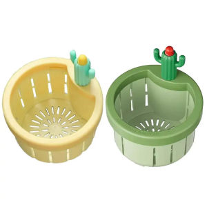 2pcs Cactus Sink Filter Modern Simple Household Kitchen Tool Blocking Sink Wash Basin Sewer Filter Basket