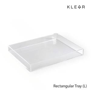 KlearObject Rectangular Tray (L) ถาดอะคริลิคใส A4 ถาดใส่ของ ถาดใส่อุปกรณ์  ถาดเอนกประสงค์ วางของบนโต๊ะ ถาดอะคริลิค