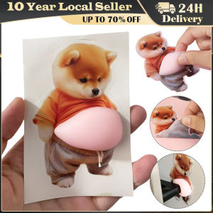 3d Shiba Inu Stickers Cute Chubby Kawaii Dog Decals Silicone Self-Adhesive Animal Stickers for Phone Laptop Car & DIY