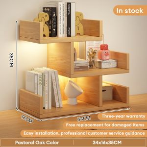 Desktop Storage Rack Bookshelf Office Table Organizer Student Display Shelf Countertop Layered Corner Cabinet Space Saving Multifunctional Storage Unit For Stationery Books And Decor