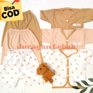Promo!! 6 Pcs Setelan Baju & Celana Pendek Bayi / Paket Lahiran Bayi Gift Set