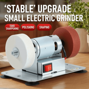 NOBLEE Sturdy Base Mini Bench Grinder Speed Adjustable EU Plug Electric Grinder for Home Space-Saving Desktop Grinding Machine