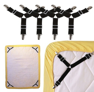 EH 2pcs/4pcs Bed Sheet Straps Suspenders Duvet Mattress Covers Clips Sofa Cushion Fasteners Up For California King Size Bed
