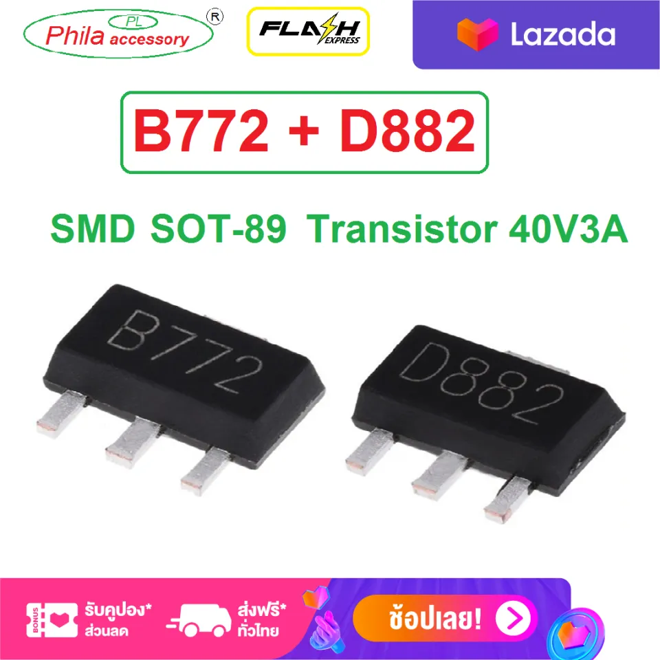 2SB772 B772 30V 3A PNP Medium Power Transistor SOT-89 In Pakistan - Foto 3