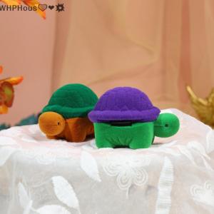 WP💓💛💖 Cartoon Cute Ring Box Turtle-shaped Jewelry Box Velvet Earring Box Flocked Box Exquisite Jewelry Gift Box