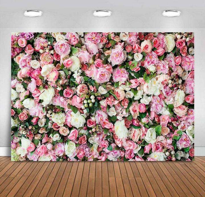 Flowers Wall Photography Backdrops Spring Rose Floral Photo Background ...