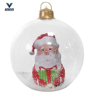 Christmas Inflatable PVC Decorative Ball 60cm With LED Lights Luminous [Vodool Center]
