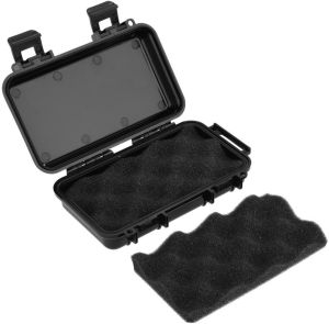 Tbest Outdoor Waterproof Shockproof Airtight Survival Storage Container Case Carry Black Dry Storage for Fishing Camping Hiking Outdoor Activities