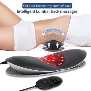 电动热敷按摩腰椎 Electric Air Compression Heating Therapy Lumbar Spine Disc Herniation Traction Massager Board Aching Waist Spinal Support Pain Relief
