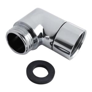 Adjustable 90 Degree Shower Head Elbow Adapter for Wall Mounted Handheld Showerhead Arm Extension Elbow Connector
