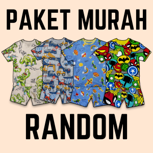 PAKET HEMAT SETELAN PRINTING FULPRINT KARAKTER KARTUN BAHAN ADEM UKURAN S-XXL USIA 1-10 THN