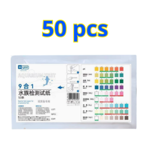 แผ่นทดสอบคุณภาพน้ำในตู้ปลา – 9 ค่าตรวจวัดในแผ่นเดียว