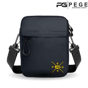 Tas Slingbag Pria Model Polos Casual PEGE George Selempang Bahu Waterproof Anti air - PG 9058