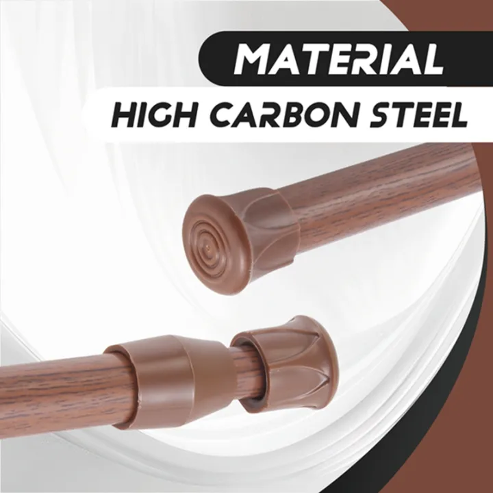 Extendable Telescopic Spring Loaded Net Voile Tension Curtain Rail Pole ...