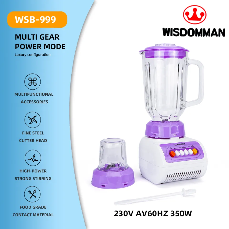 WISDOMMAN Multifunctional glass blender Juicer Two in one Juicer Fruit and  vegetable mixer