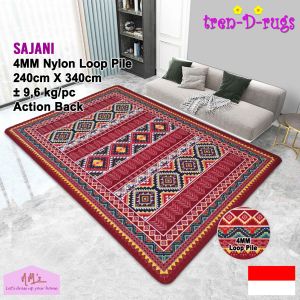 Tren-D-rugs Karpet jumbo eropa vintage abstrak persian alas lantai kamar tidur 240 cm x 340 cm - NMs