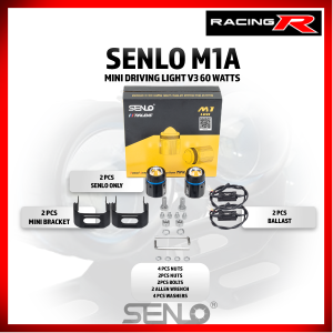 Original SENLO M1A Plus Mini Driving Light V3 60 Watts MDL for Motorcycles Cars - Auxiliary Light Fog Light 1 YEAR WARRANTY