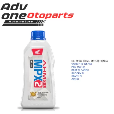 Oli MPX2 800 ml + Gardan 120ml Sepaket Pelumas Honda Matic Beat Vario Scoopy Spacy Genio dll