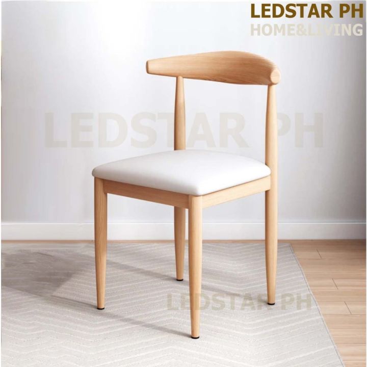 The stylish and durable solid wood dining chair, small curved back, PU cushion, and beautiful shape match perfectly with any room and everyday use