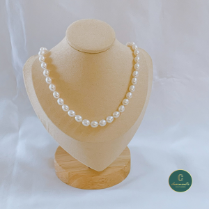 SG Brand - Freshwater Pearl 7-8mm Rice-Shaped Collar Necklace Jewelry by Charmante
