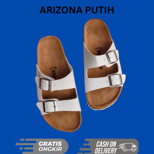 Bisa COD Bayar di Tempat Gratis Ongkir Murah Lebay Sandal Birken Sandal Wanita Sandal Puyuh Sandal Perempuan Sandal Sepatu Sandal Rumah Slipper Sandal Jepit Sandal & Flip Flop Sandal Wanita  Arizona Putih