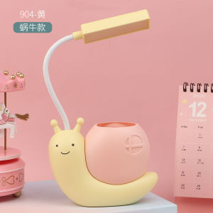 (Ready Stock)Cute Cartoon Table Lamp Desk Lamp Night Light Lamp Flexible USB Recharge LED Table Night Eye Protection For Bedroom/Lampu Meja LED Bentuk Siput/Lampu Meja 2-dalam-1 dengan Bekas Pen/Lampu Meja Kartun Comel