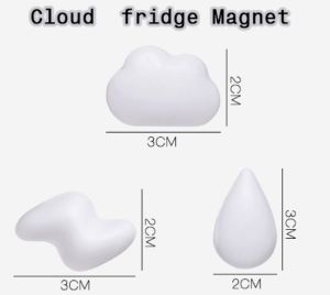 สติกเกอร์แม่เหล็ก รูปเมฆ 3D สร้างสรรค์ สําหรับติดตู้เย็น ไวท์บอร์ด รูปภาพ โน้ต