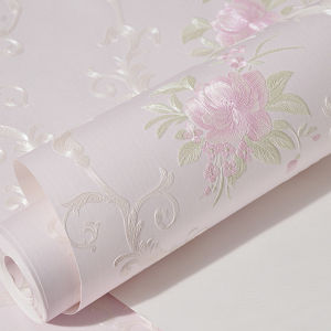 วอลล์เปเปอร์สติ๊กเกอร์ติดผนังกันน้ำกันความชื้นห้องนอนห้องนั่งเล่นพื้นหลังทีวีสติ๊กเกอร์สไตล์โรแมนติกสมัยใหม่