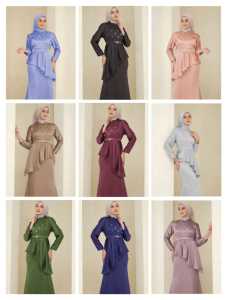 Jamila Dress Kondangan Simpel Elegan Dress Satin Bridesmaid Gamis Pesta Mewah One Set Rok Wanita