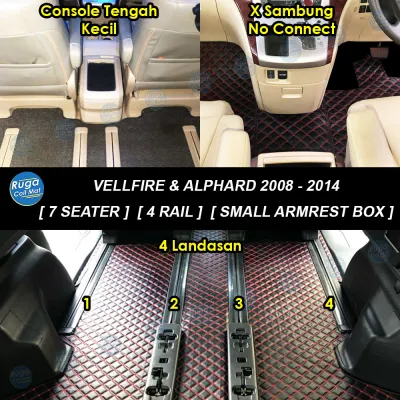 TOYOTA ALPHARD AH20 ANH20 ( 2008 - 2014 ) 3D PU Leather Car Carpet 3D Car Mat