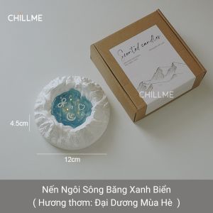 Nến Thơm Sông Băng Đại Dương Chillme Decor Lấp Lánh Thư Giãn Làm Quà Tặng Kèm Hộp Dễ Thương