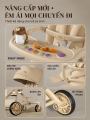 Xe đẩy gấp gọn Minibear cao cấp, 2 chiều cao cấp, điều chỉnh ngồi nằm 175°, có màn che chống nắng, bánh xe địa hình. 