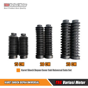 Karet Shock Depan Cover Sok Universal TRG Warna Hitam Untuk Melindungi Shockbreaker Depan Motor Anda