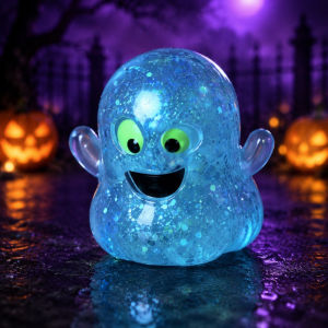 Halloween Squishy Toy Ghost Skeleton Pumpkin Glitter Slow Rebound Stress Relief Fidget Kids
