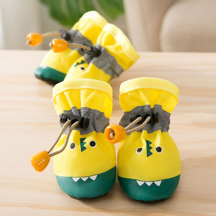 DY Loving Pet Rainy Supplies Dog Outdoor Shoes Strappable Crocodile
