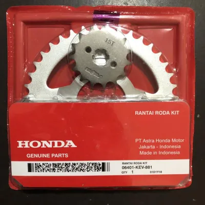 BISA COD : GEAR SET GIR KIT PAKET RANTAI RODA HONDA SUPRA X LAMA FIT OLD ( GEARSET KEV )